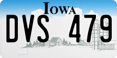 IA license plate DVS479