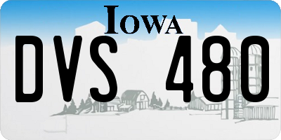 IA license plate DVS480