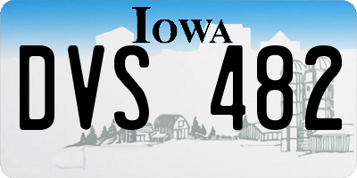 IA license plate DVS482