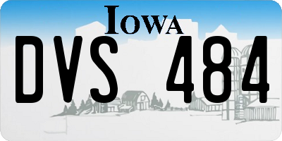 IA license plate DVS484