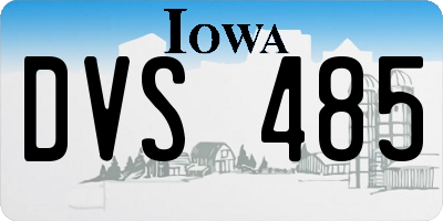 IA license plate DVS485