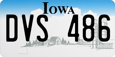 IA license plate DVS486