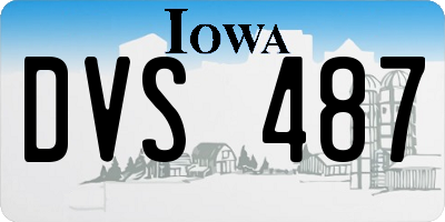 IA license plate DVS487