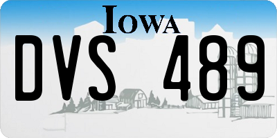 IA license plate DVS489