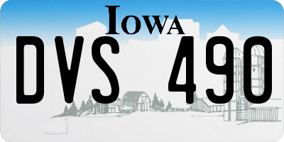 IA license plate DVS490
