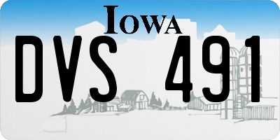 IA license plate DVS491