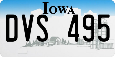 IA license plate DVS495