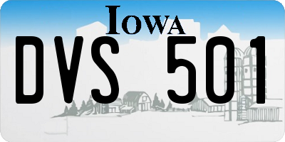 IA license plate DVS501