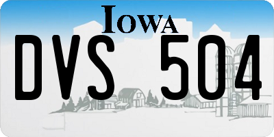 IA license plate DVS504