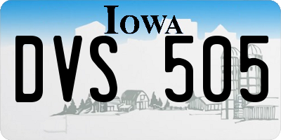 IA license plate DVS505