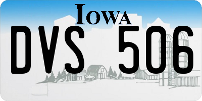 IA license plate DVS506
