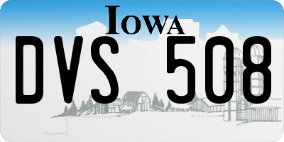 IA license plate DVS508