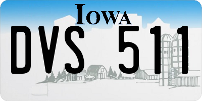IA license plate DVS511