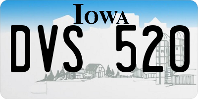 IA license plate DVS520