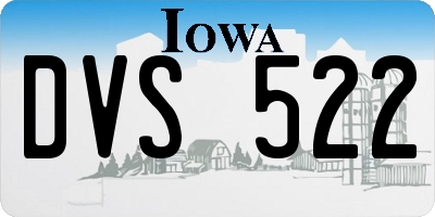 IA license plate DVS522