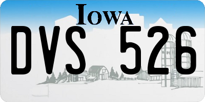 IA license plate DVS526