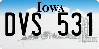 IA license plate DVS531