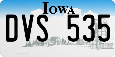 IA license plate DVS535