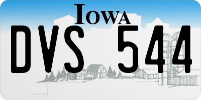 IA license plate DVS544