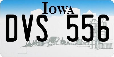 IA license plate DVS556