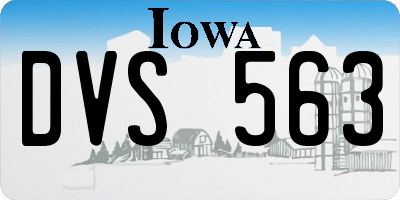 IA license plate DVS563