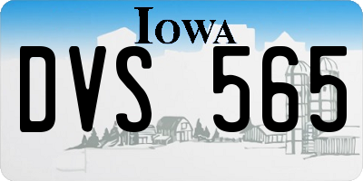 IA license plate DVS565