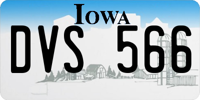 IA license plate DVS566