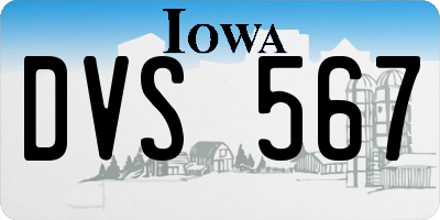 IA license plate DVS567