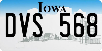 IA license plate DVS568