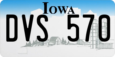 IA license plate DVS570