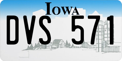 IA license plate DVS571