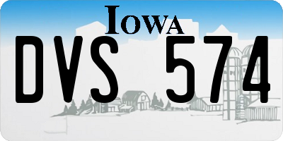 IA license plate DVS574