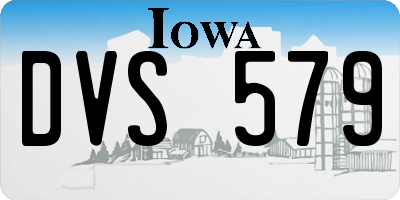 IA license plate DVS579
