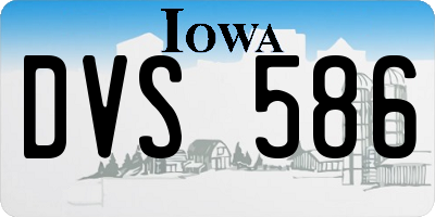 IA license plate DVS586