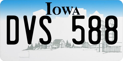IA license plate DVS588