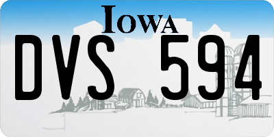 IA license plate DVS594