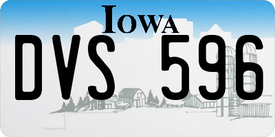 IA license plate DVS596