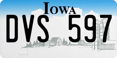 IA license plate DVS597