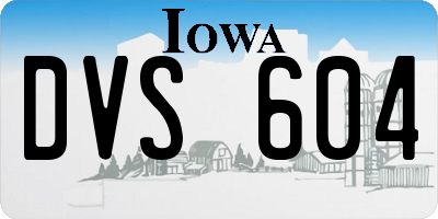 IA license plate DVS604