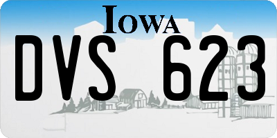 IA license plate DVS623