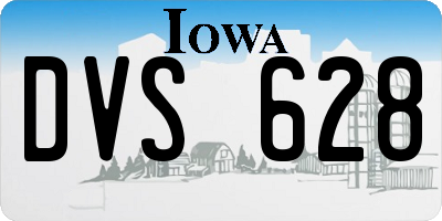 IA license plate DVS628