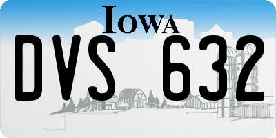 IA license plate DVS632