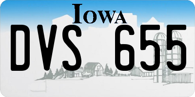 IA license plate DVS655