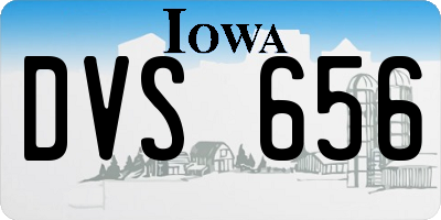 IA license plate DVS656
