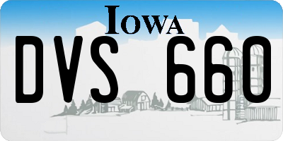 IA license plate DVS660