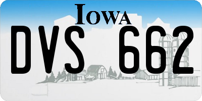 IA license plate DVS662
