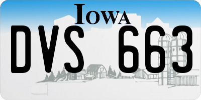 IA license plate DVS663