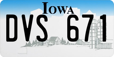 IA license plate DVS671