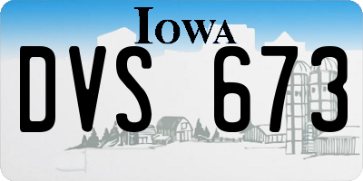 IA license plate DVS673