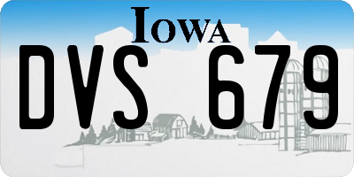 IA license plate DVS679